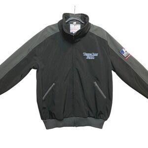 Tampa Bay Rays Jacket Mens Large Black Gray Softshell MLB Genuine Merchandise